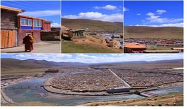 3만 명의 티베트 비구니 스님들이 수행하고 교육받고 있는 야칭스 사원대학 타운 전경.