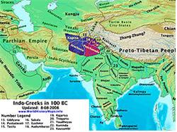 기원전 100년의 인도-그리스 왕국