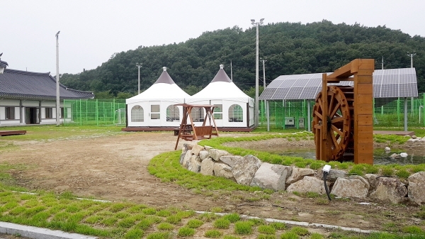 새로이 단장한 구미 신라불교초전지 숙박동 모습.