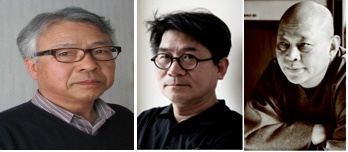 제22회 현대불교문학상 수상자들. 사진 왼쪽부터 시인 이하석, 소설가 성석제, 정휴 스님.