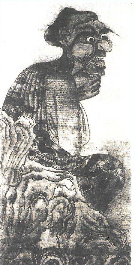 관휴, 십육나한도, 견본설색, 92.2ⅹ45.4 cm 일본궁내청 장