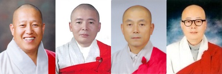 사진 왼쪽부터 포교원장 능해 스님, 총무원 행정부원장 도성 스님, 재경부원장 영범 스님, 사회부장 법연 스님.